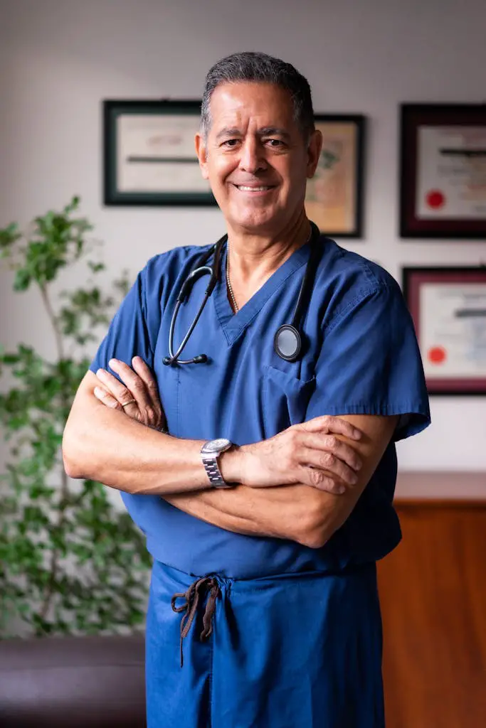 A Doctor Wearing Scrubs